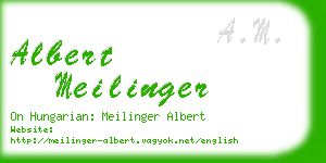 albert meilinger business card